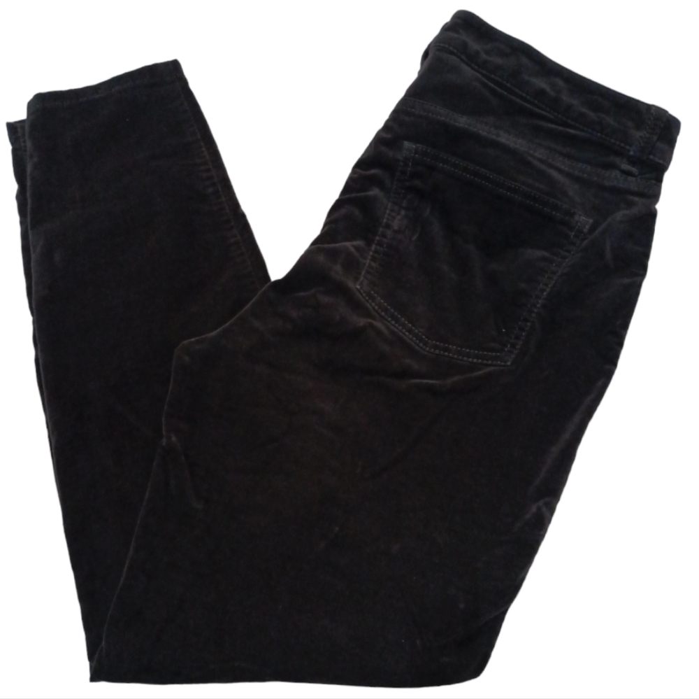 Talbots Flawless Five Pocket Black Velvet Jeggings Size 10